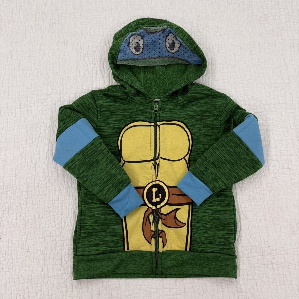 Ninja Turtle Hoodie Eye Openings Long Sleeve Leonardo Halloween 4t